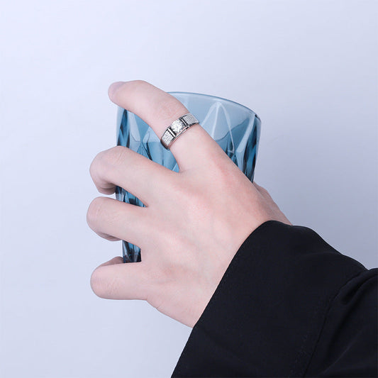 D Color Moissanite Starry Men's Ring